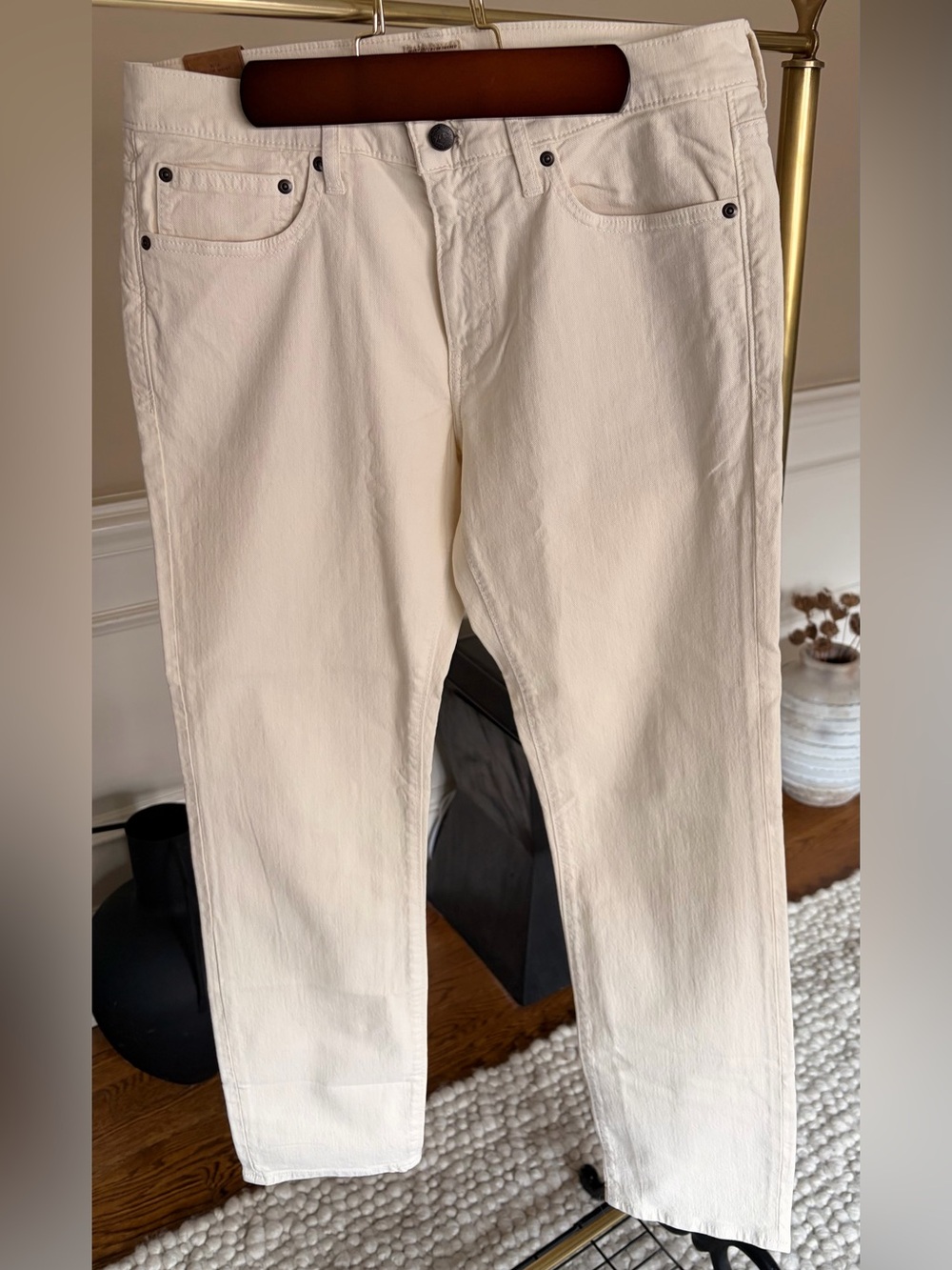 NWT J. Crew 484 Slim-fit Bergen five-pocket pant sandwashed canvas color 33x30